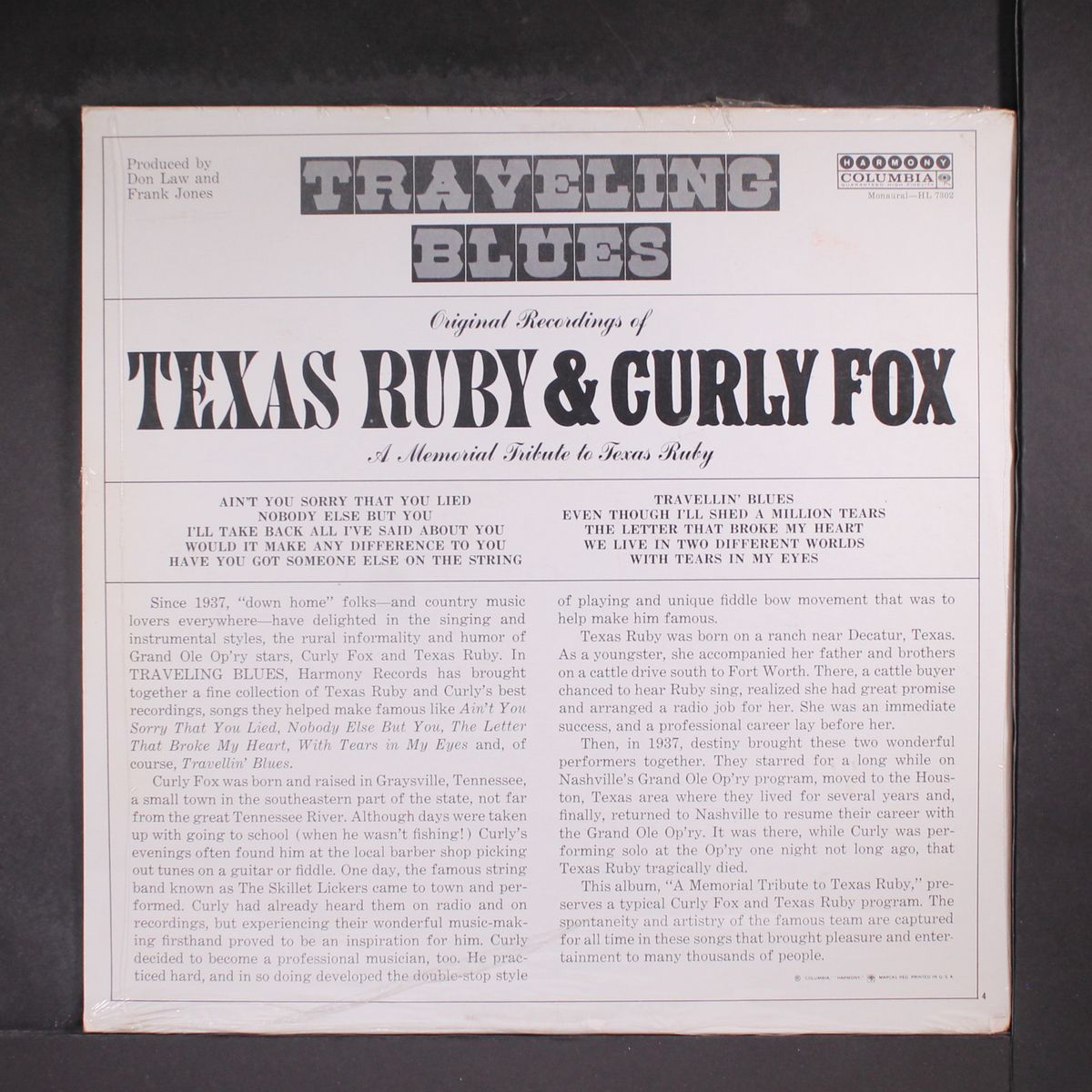 traveling blues by TEXAS RUBY & CURLY FOX