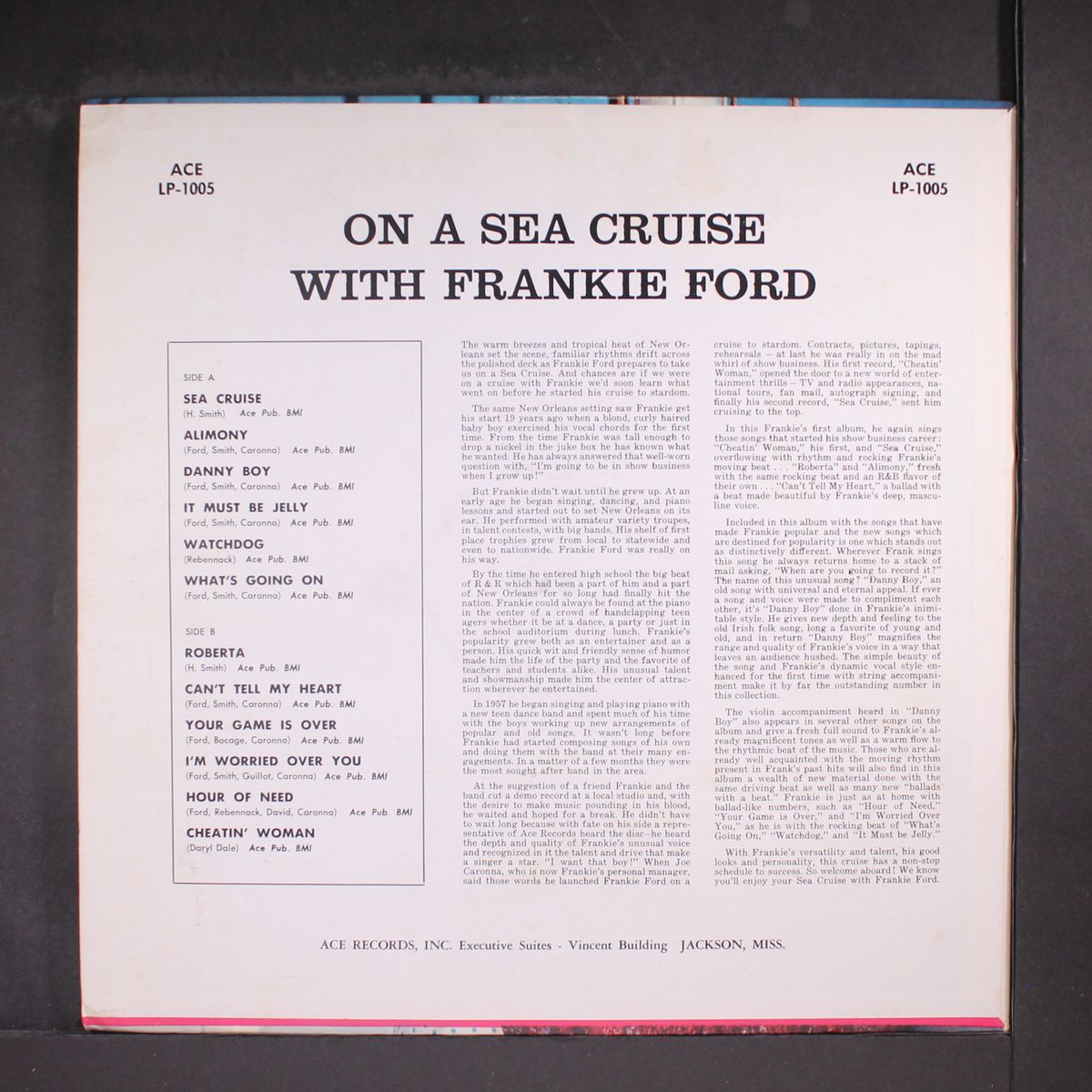 let's take a sea cruise with by FRANKIE FORD