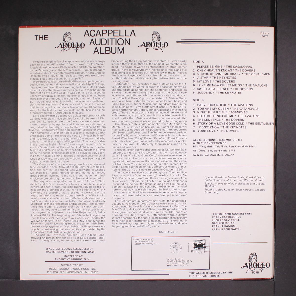 the apollo acappella audition album by VARIOUS