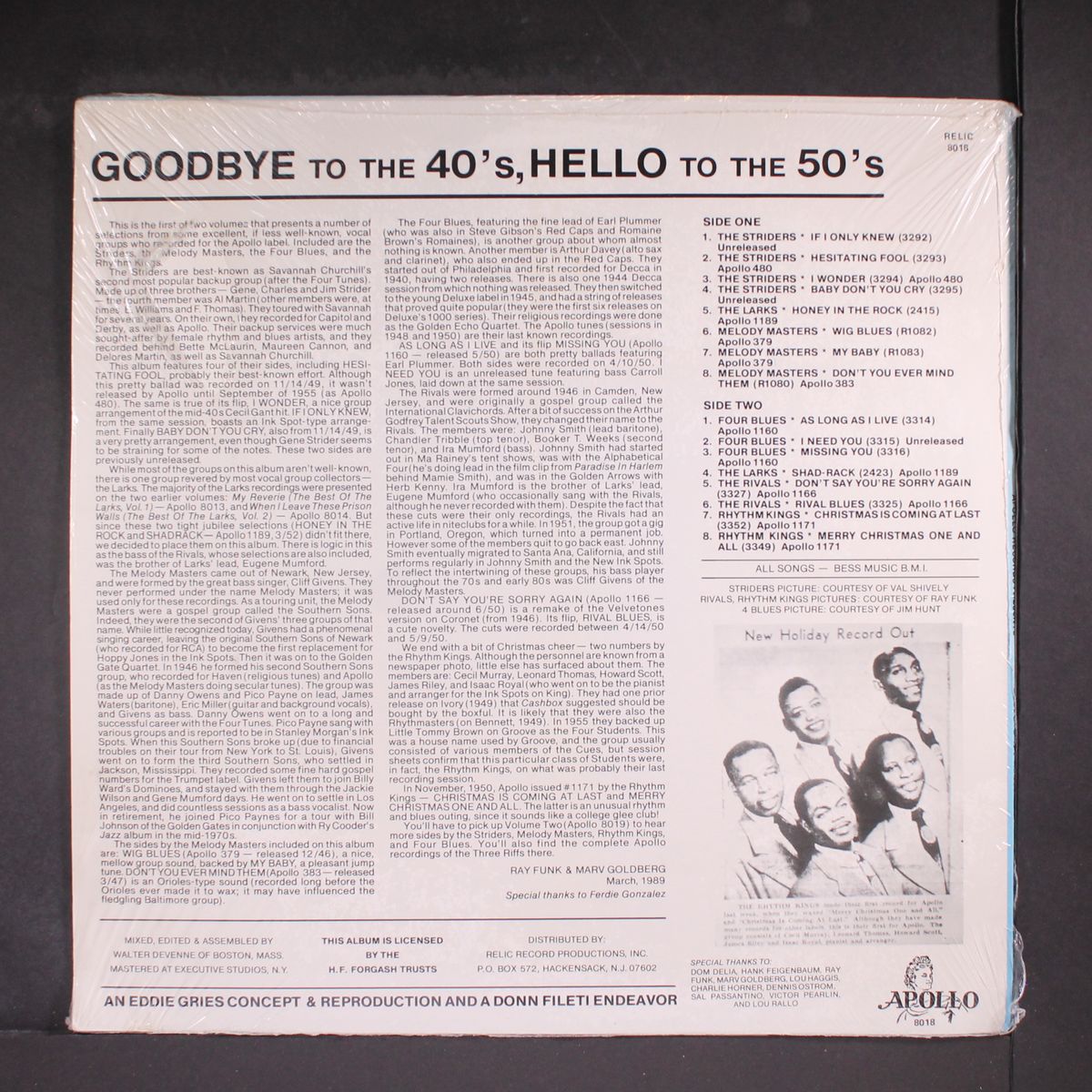 goodbye 40's, hello 50's by VARIOUS