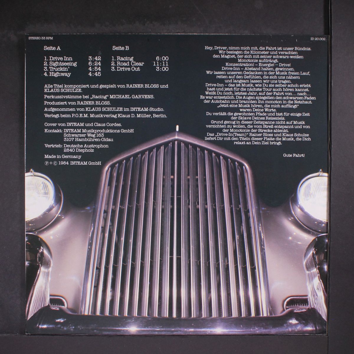 drive inn by RAINER BLOSS & KLAUS SCHULZE