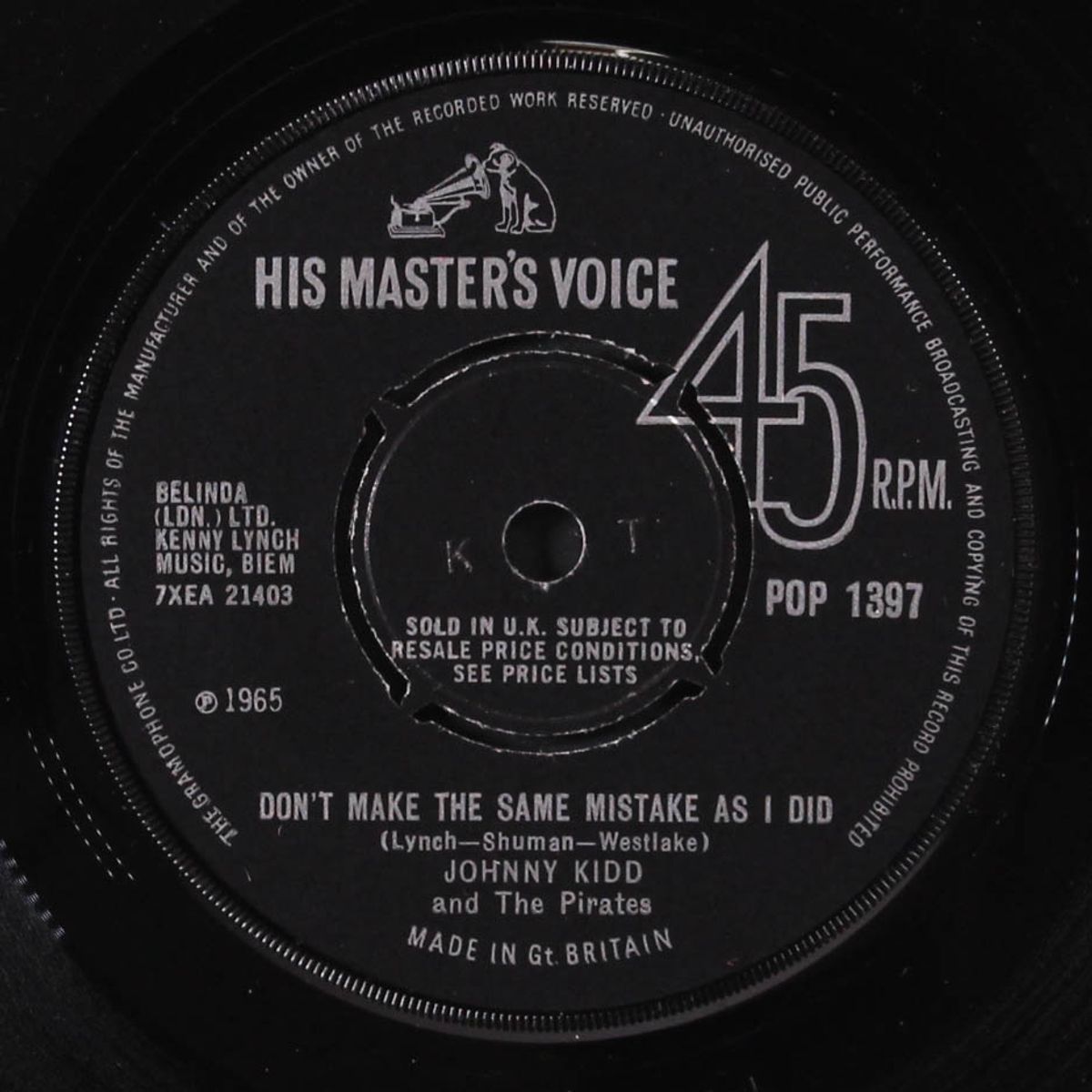 the birds and the bees / don't make the same mistake as i did by JOHNNY KIDD & PIRATES