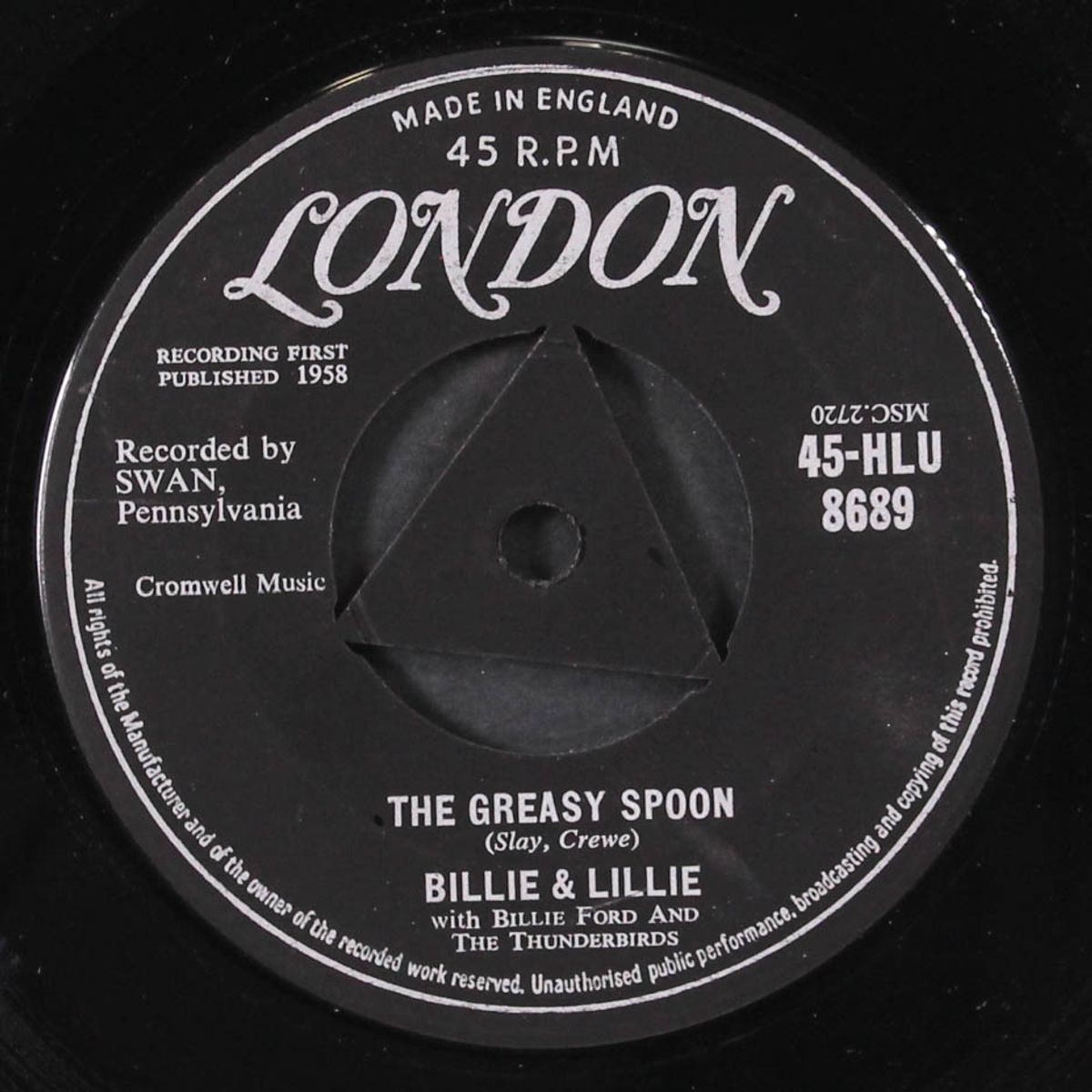 the greasy spoon / hangin' on to you by BILLIE & LILLIE