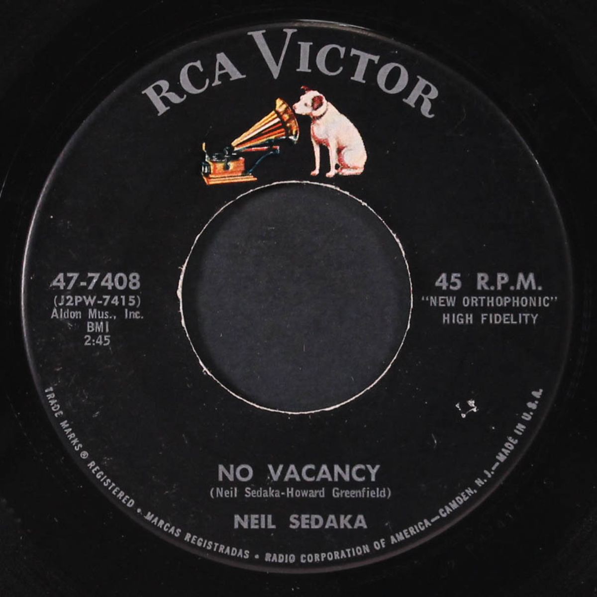 the diary / no vacancy by NEIL SEDAKA