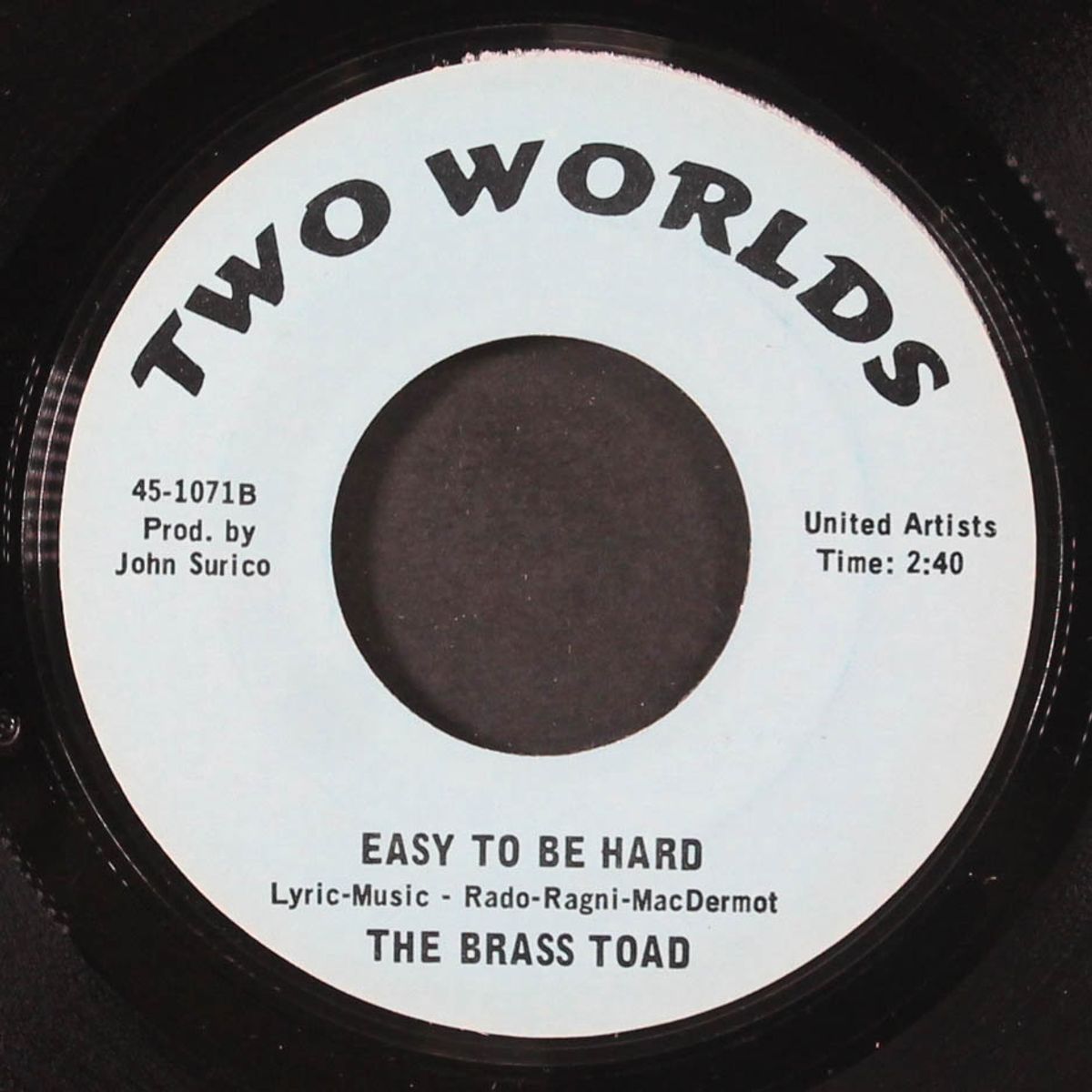in the back of my mind / easy to be hard by BRASS TOAD