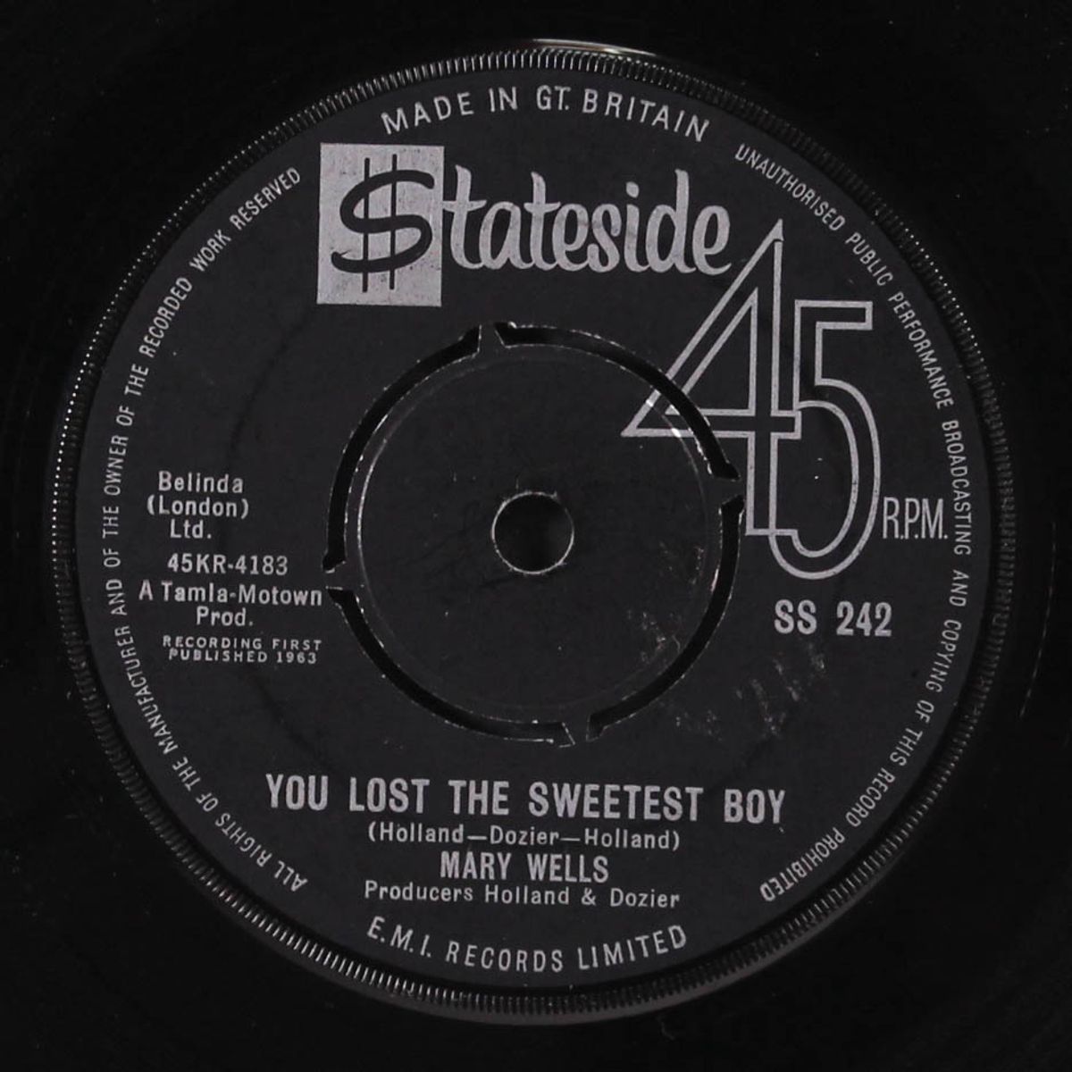 you lost the sweetest boy / what's easy for two is so hard for one by MARY WELLS