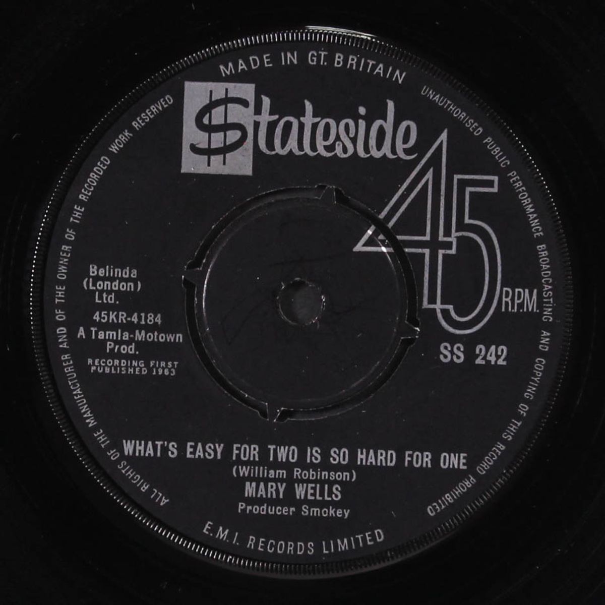 you lost the sweetest boy / what's easy for two is so hard for one by MARY WELLS
