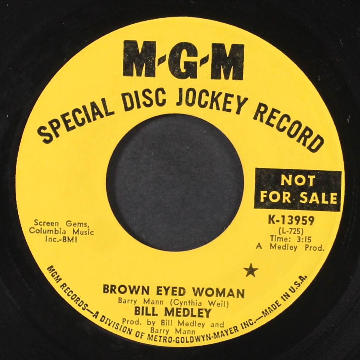 brown-eyed woman / let the good times roll by BILL MEDLEY