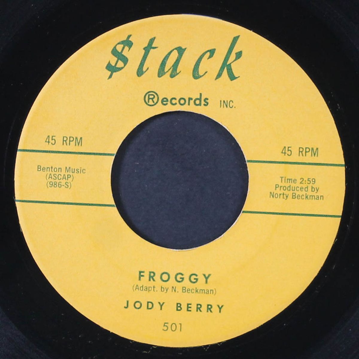 froggy / i think you ought to know by JODY BERRY