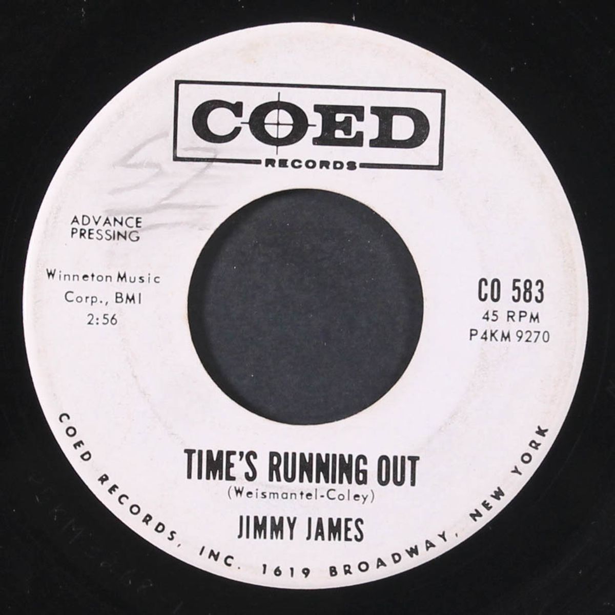 time's running out / she don't know by JIMMY JAMES