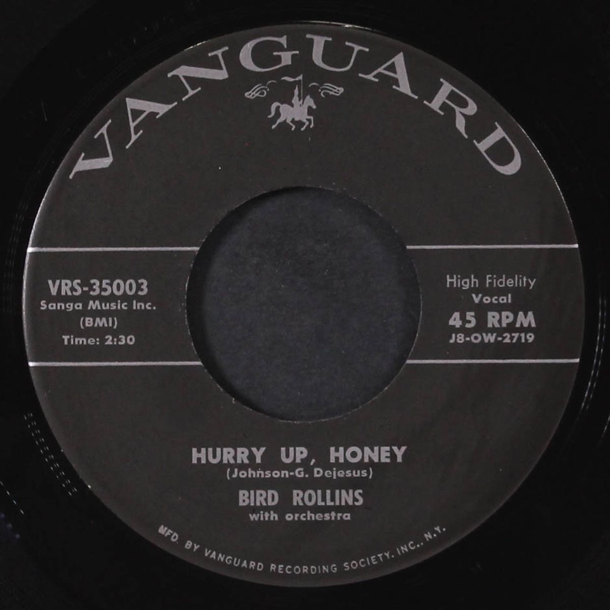 hurry up honey / you are my angel by BIRD ROLLINS