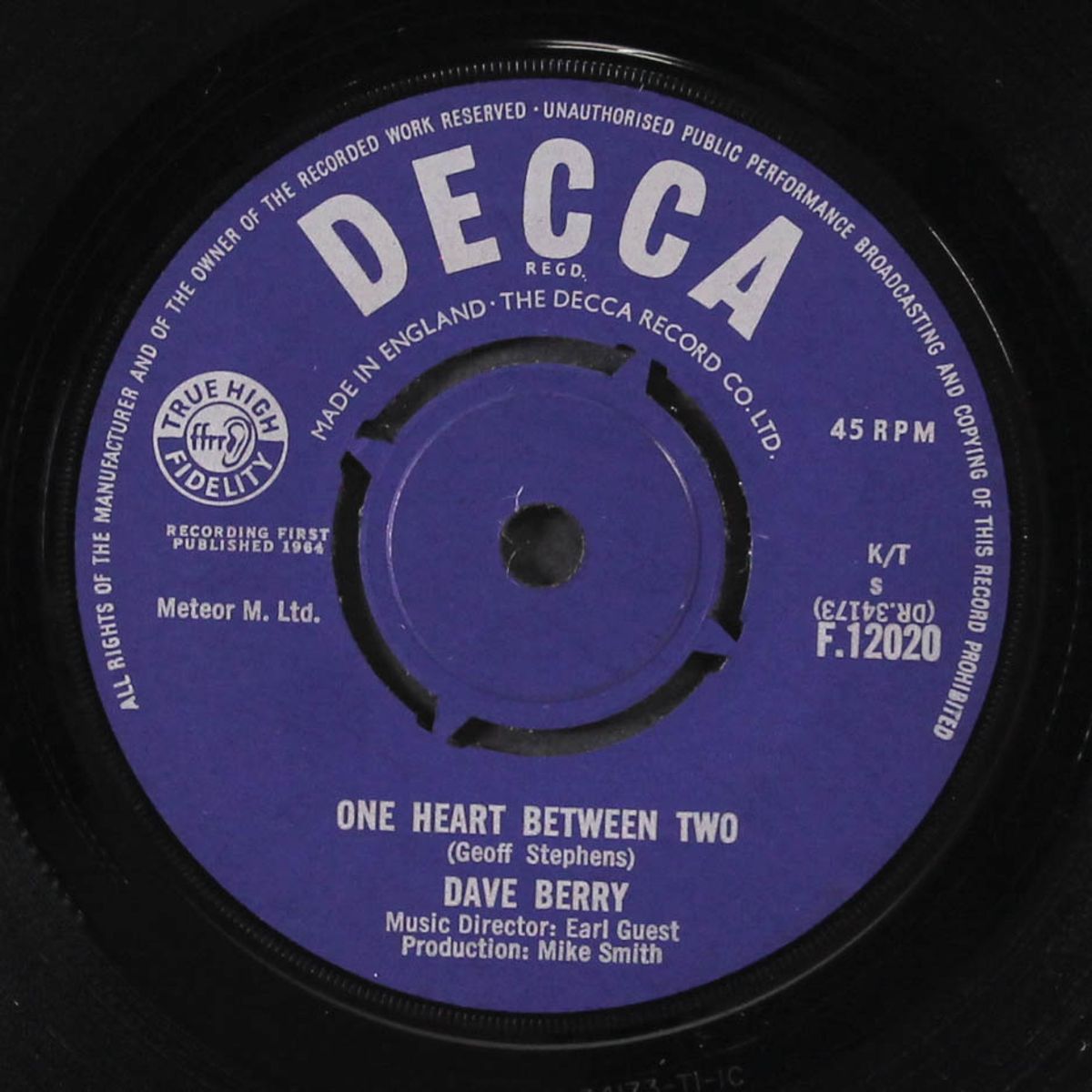one heart between two by DAVE BERRY