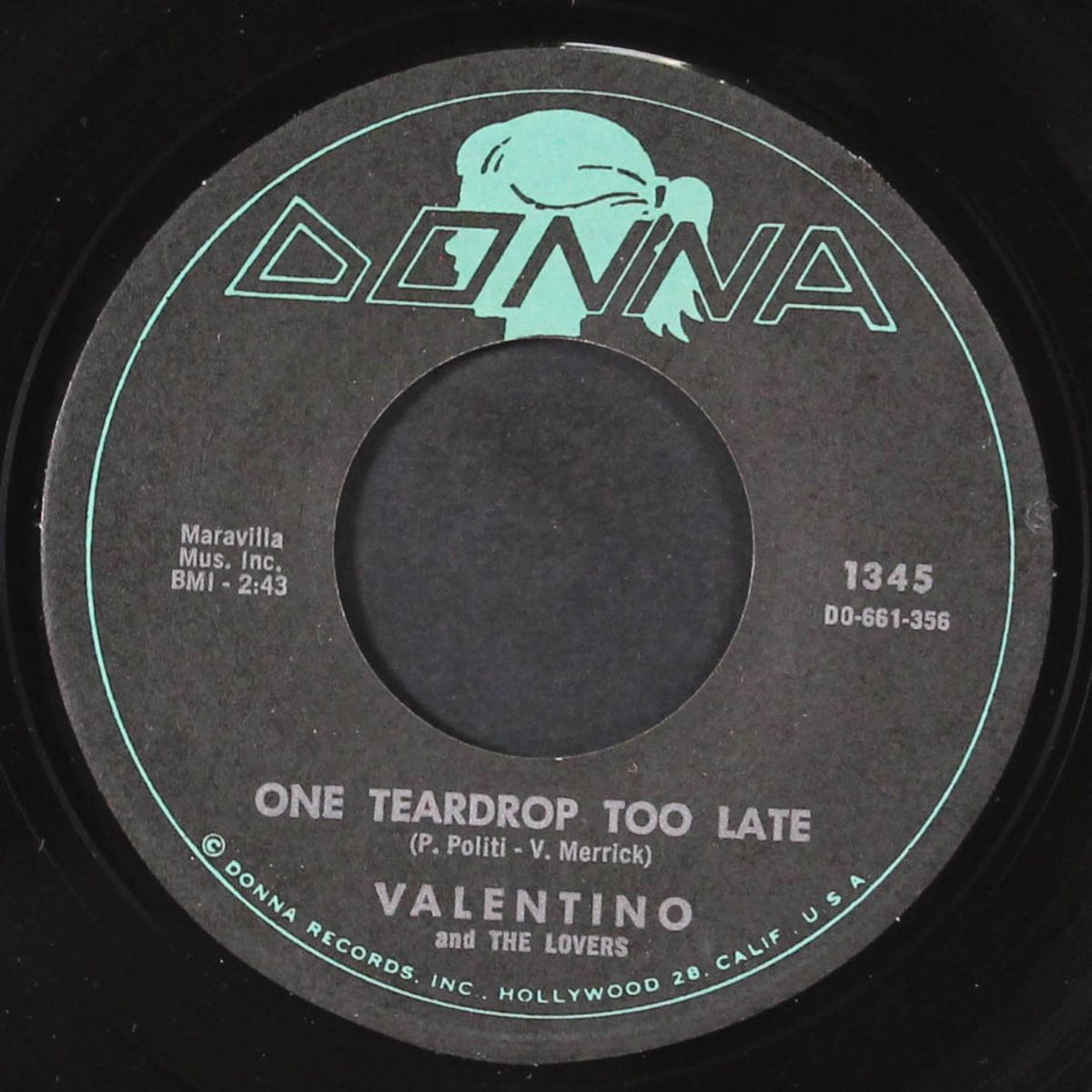 one teardrop too late / i'm gonna love by VALENTINO & LOVERS