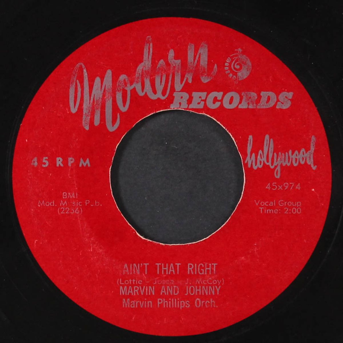 ain't that right / let me know by MARVIN & JOHNNY