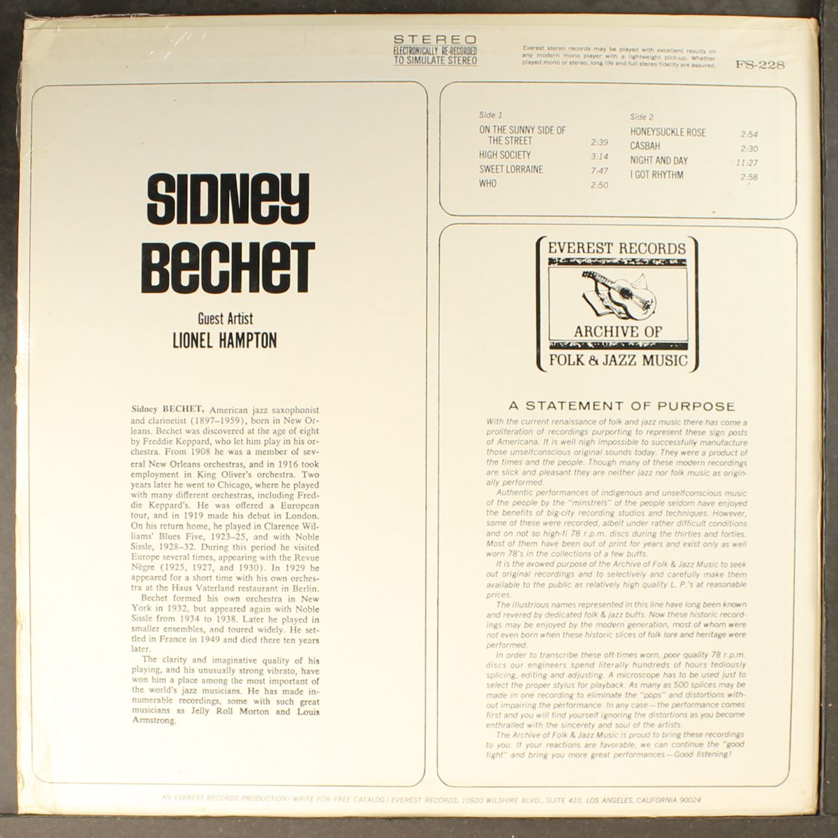 sidney bechet by SIDNEY BECHET