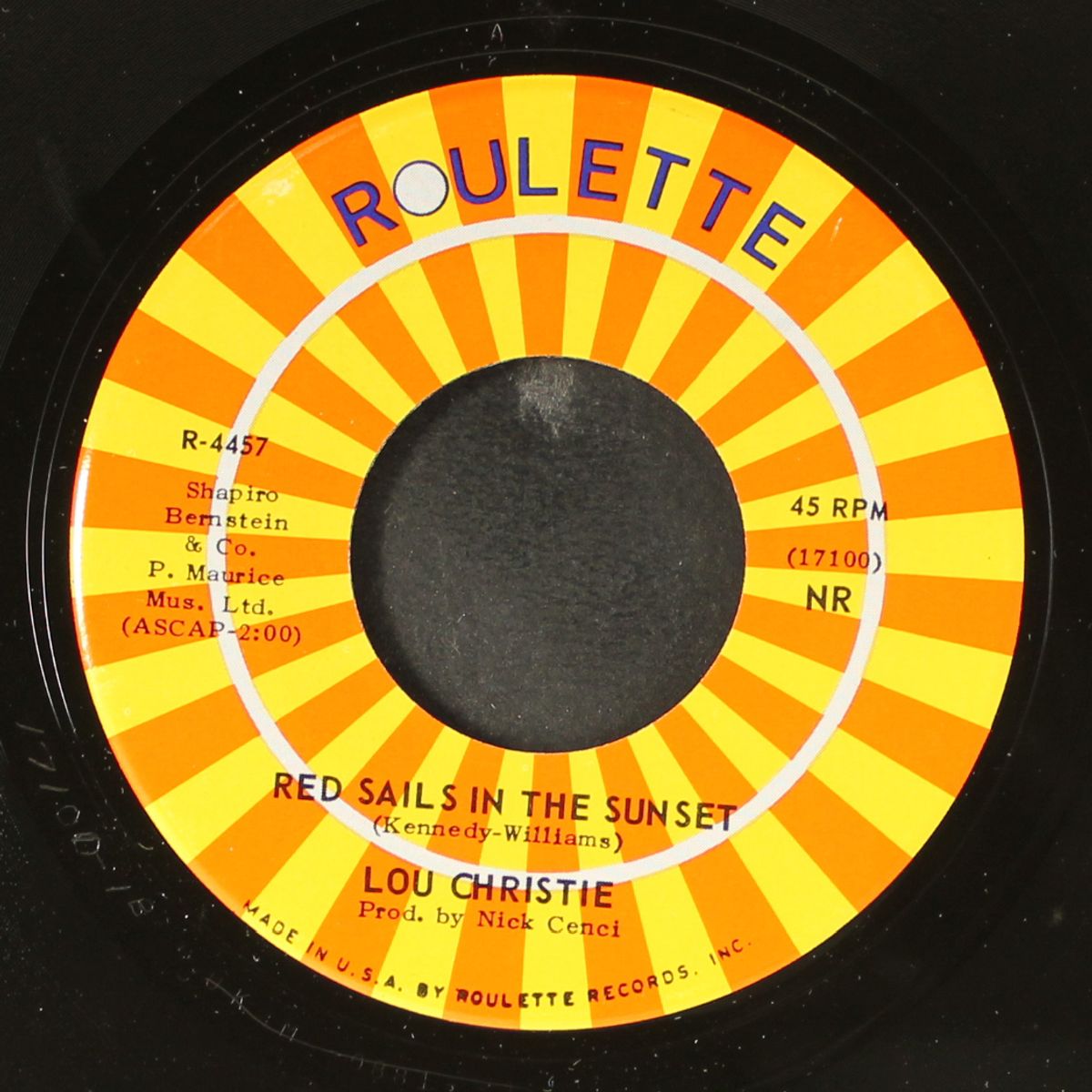 the gypsy cried / red sails in the sunset by LOU CHRISTIE