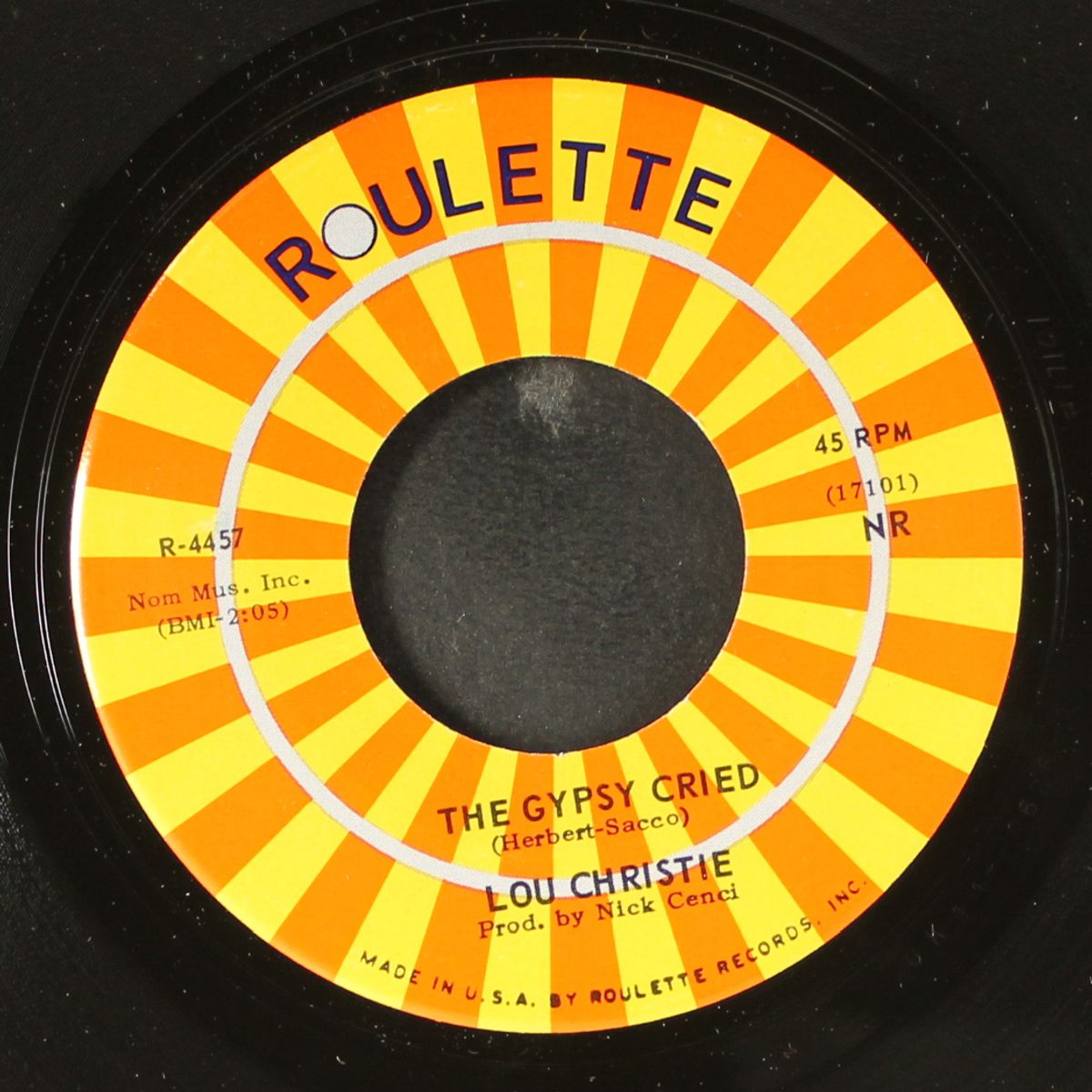 the gypsy cried / red sails in the sunset by LOU CHRISTIE