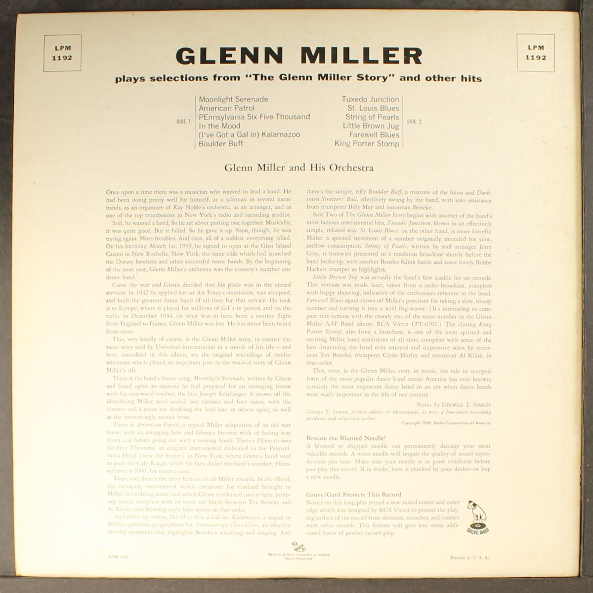 plays selections from the glenn miller story by GLENN MILLER
