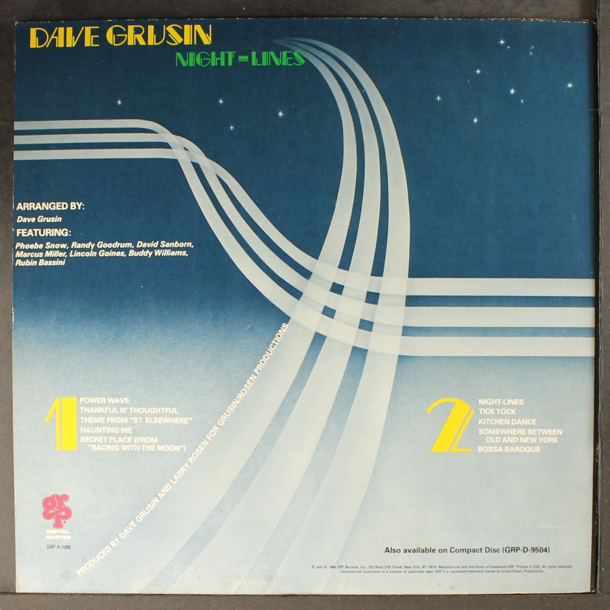 night-lines by DAVE GRUSIN