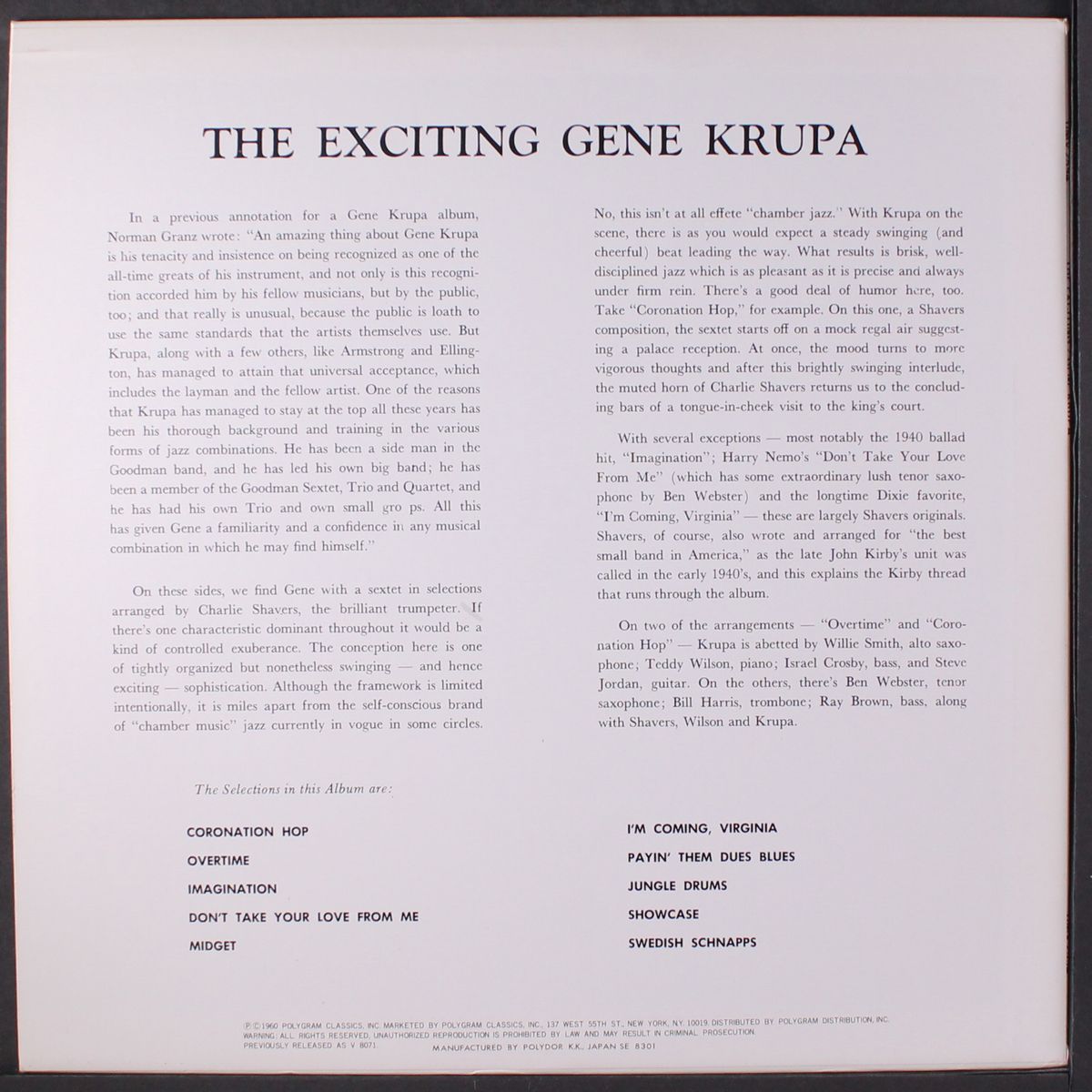 the exciting by GENE KRUPA