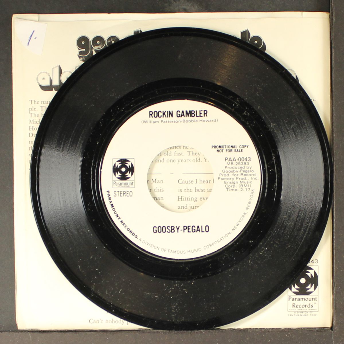 alabama guitar man / rockin' gambler by GOOSBY-PEGALO