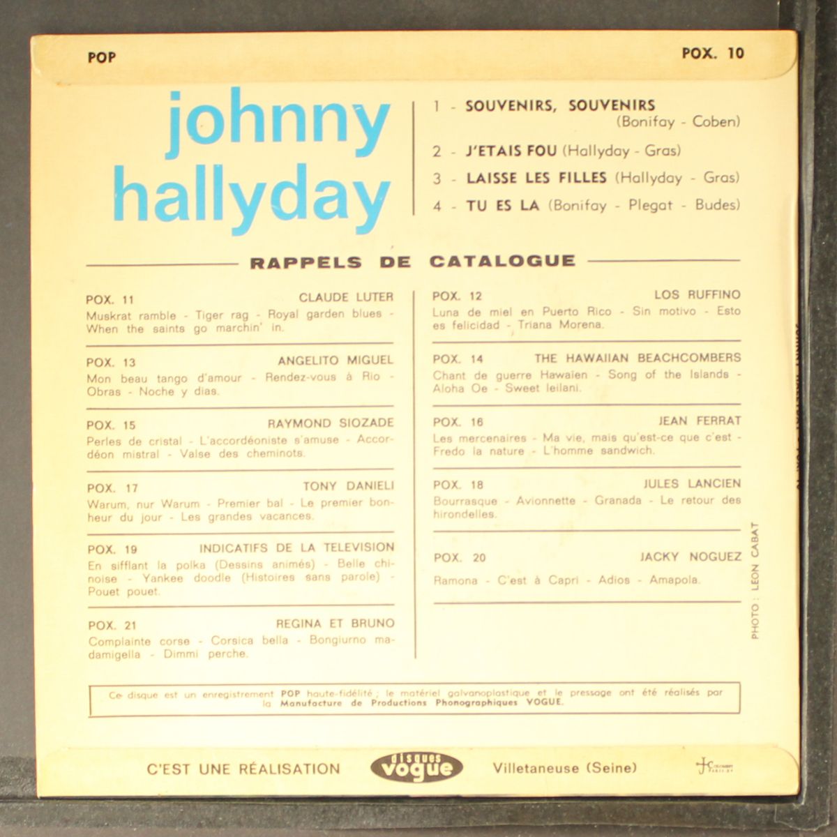 souvenirs souvenirs by JOHNNY HALLYDAY