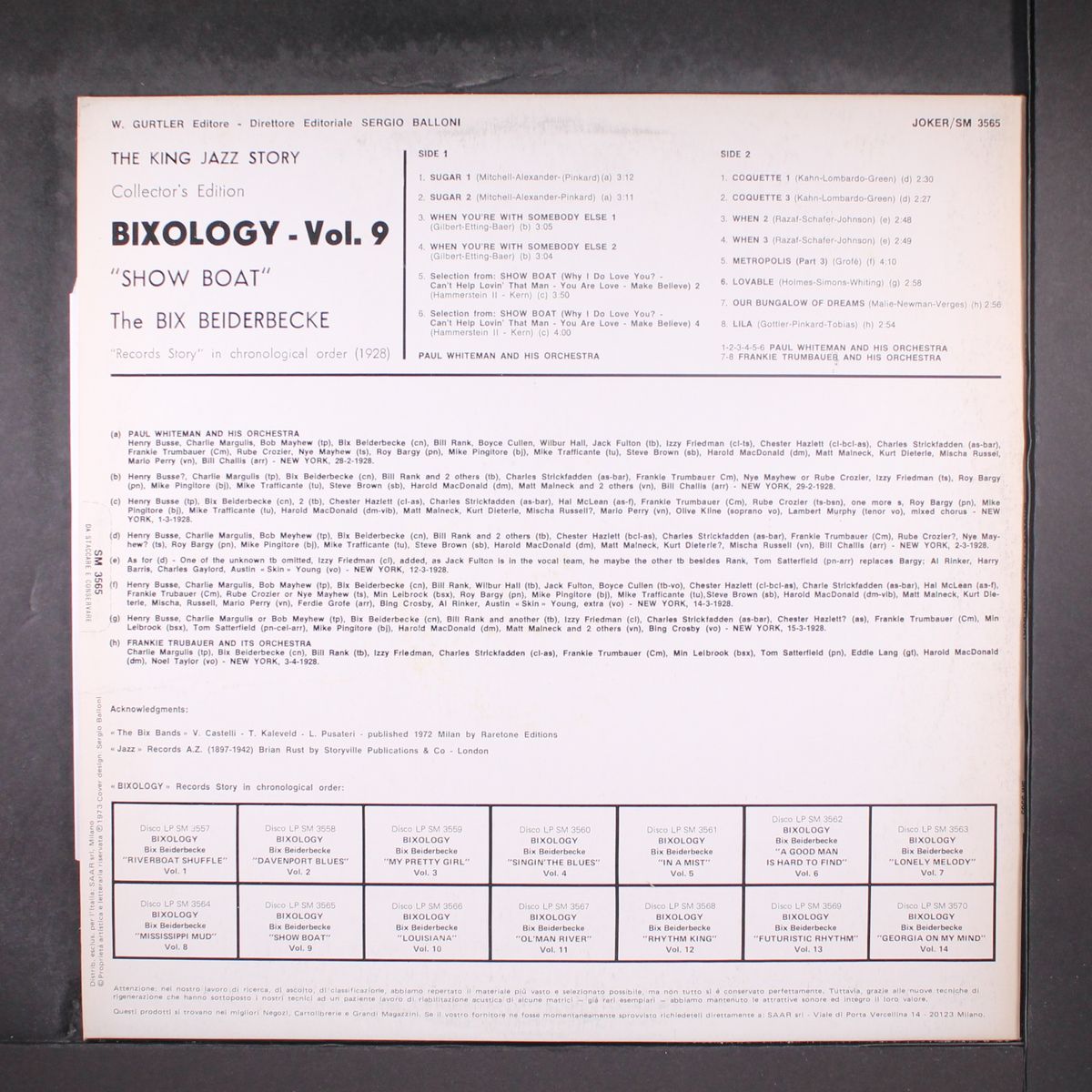 bixology, vol. 9: show boat by BIX BEIDERBECKE