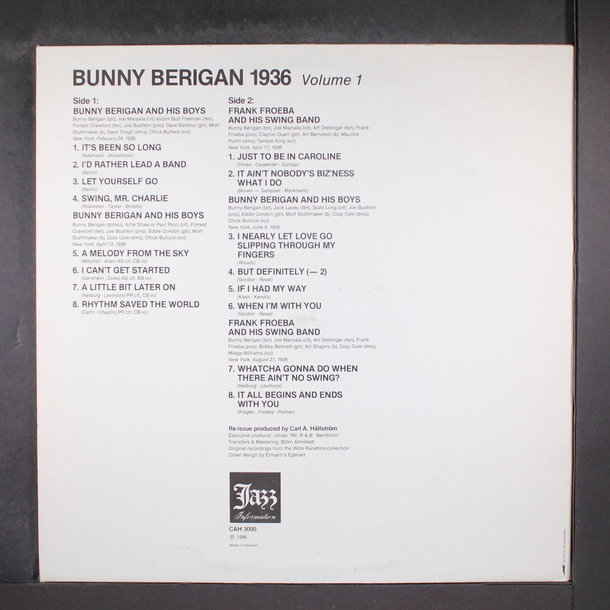 1936, vol. 1 by BUNNY BERIGAN