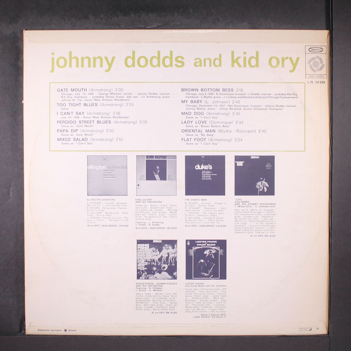 same by JOHNNY DODDS & KID ORY
