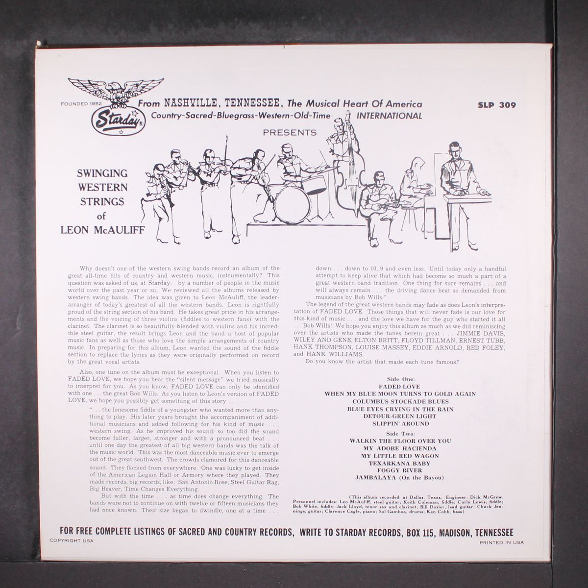 swingin' western strings by LEON MCAULIFF