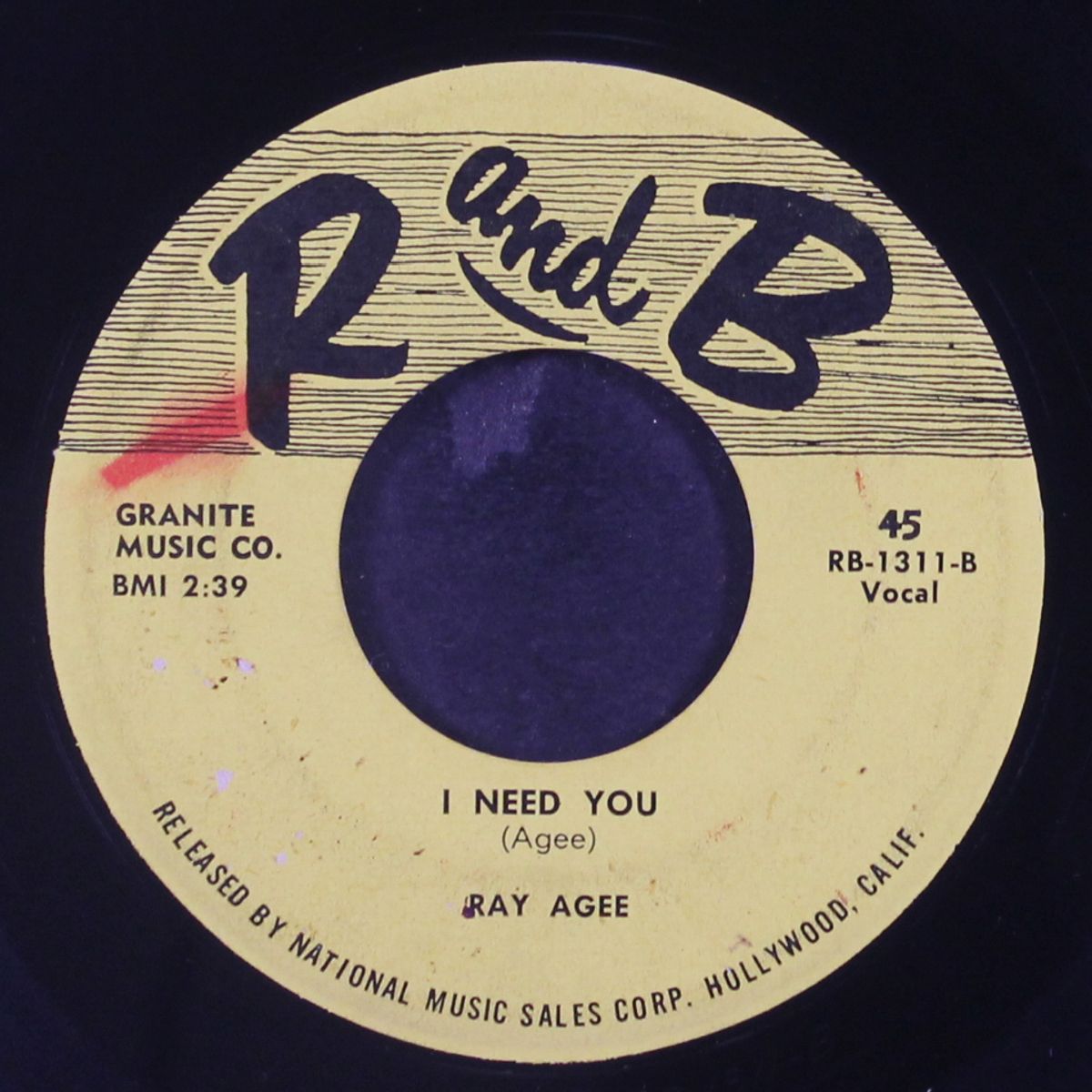 without a friend / i need you by RAY AGEE