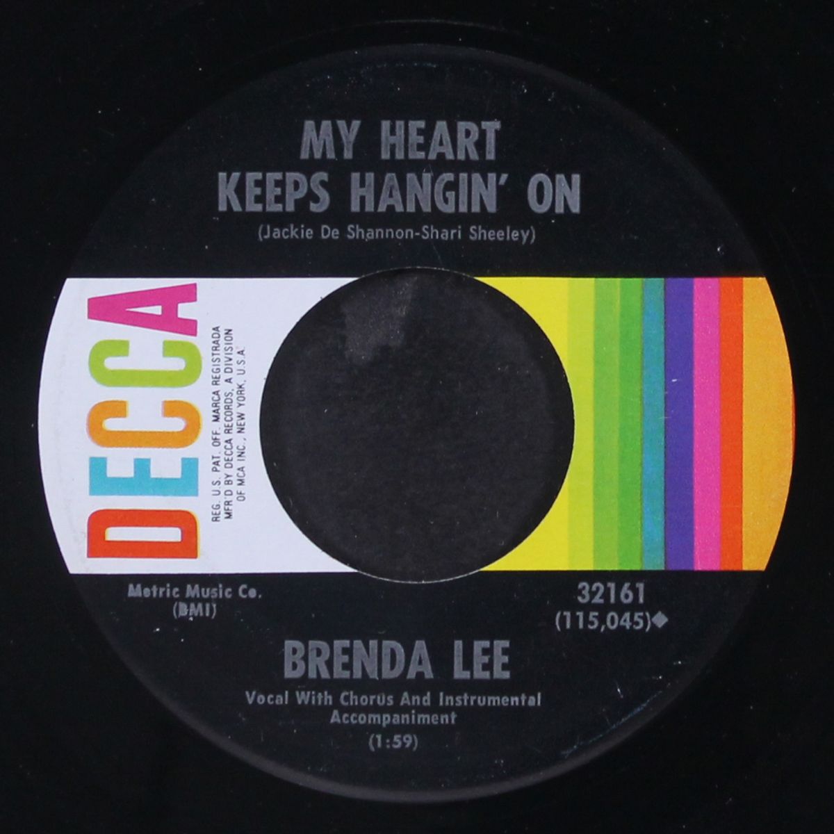 where love is / my heart keeps hangin' on by BRENDA LEE