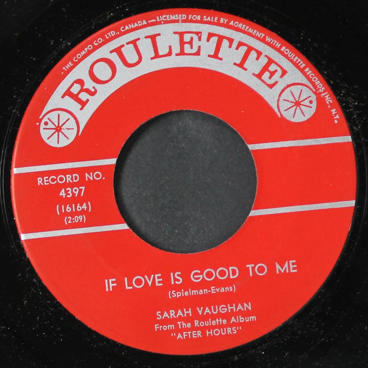 great day / if love is good to me by SARAH VAUGHAN