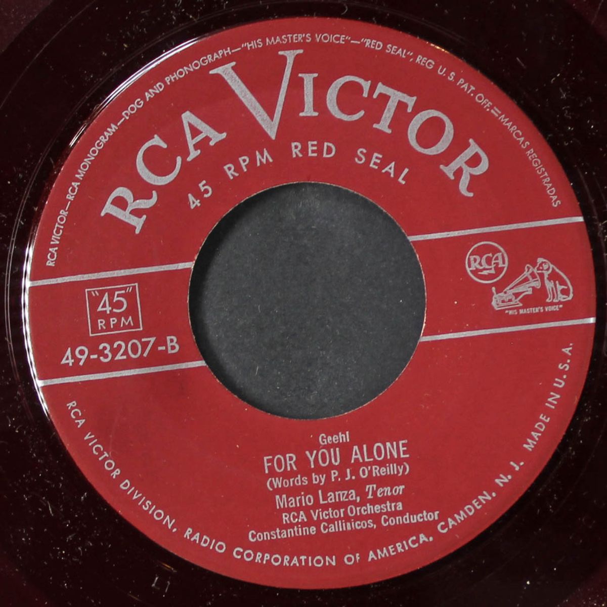 because / for you alone by MARIO LANZA