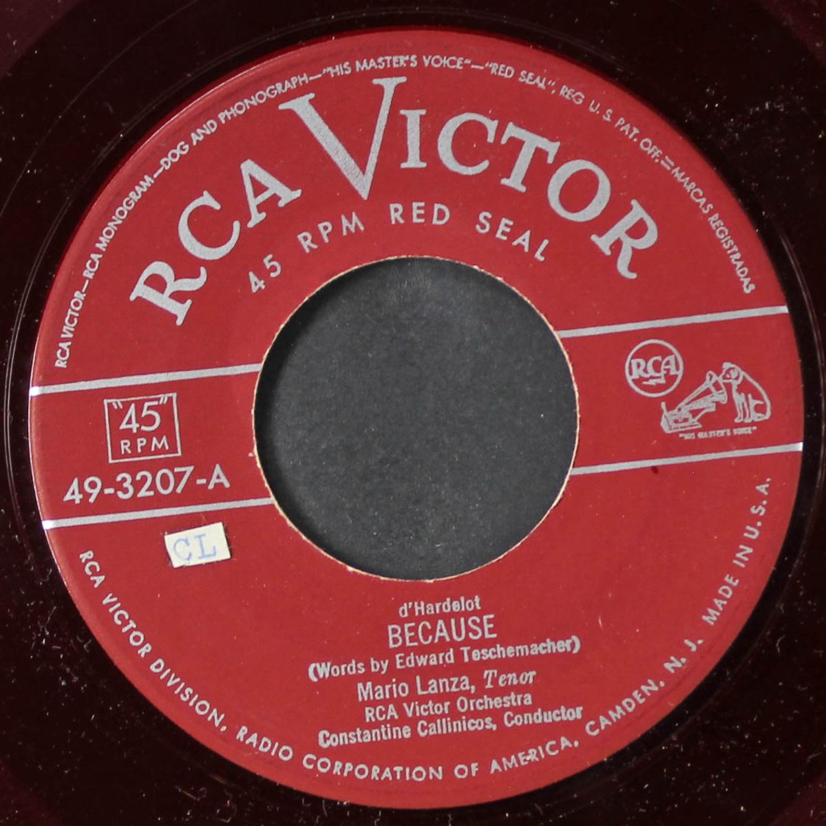 because / for you alone by MARIO LANZA