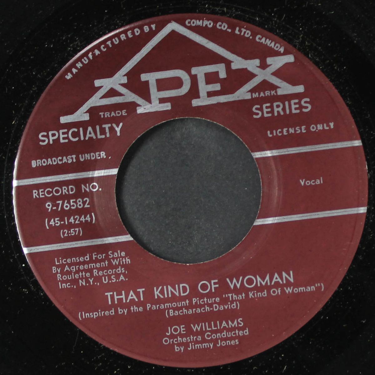 you brought a new kind of love to me / that kind of woman by JOE WILLIAMS