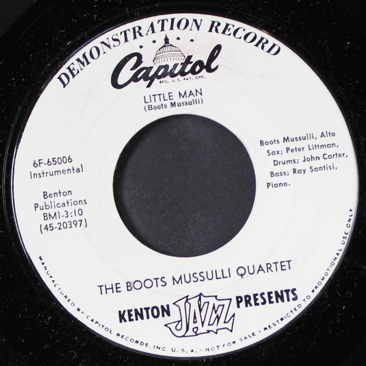 blues in the night / little man by BOOTS MUSSULLI QUARTET