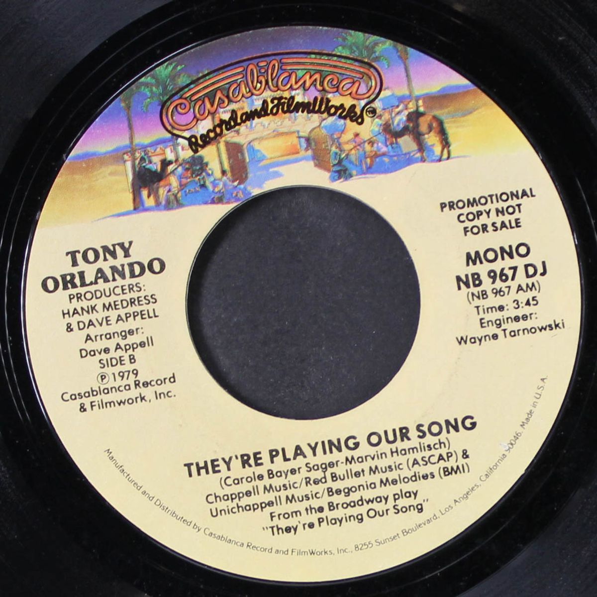 they're playing our song by TONY ORLANDO