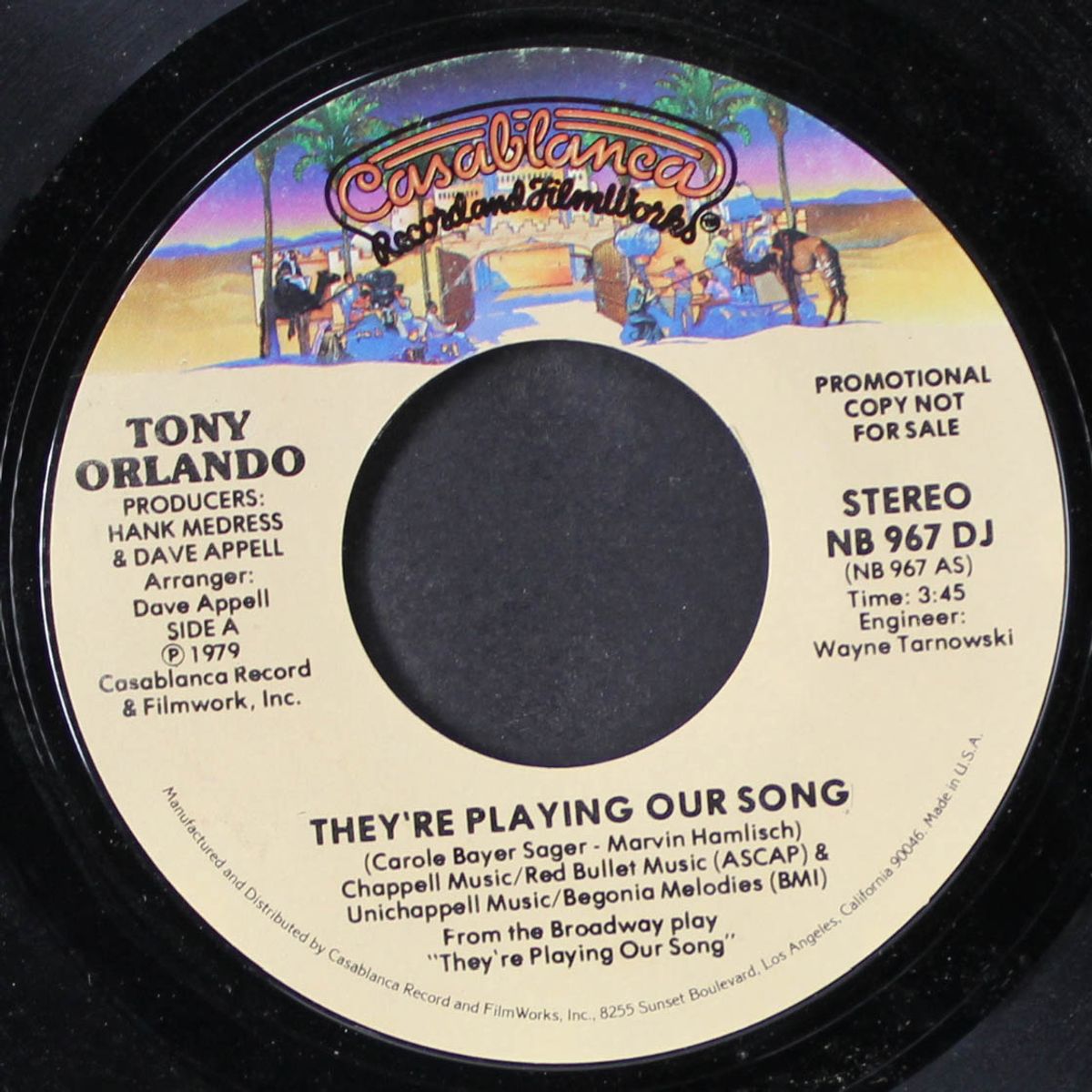 they're playing our song by TONY ORLANDO