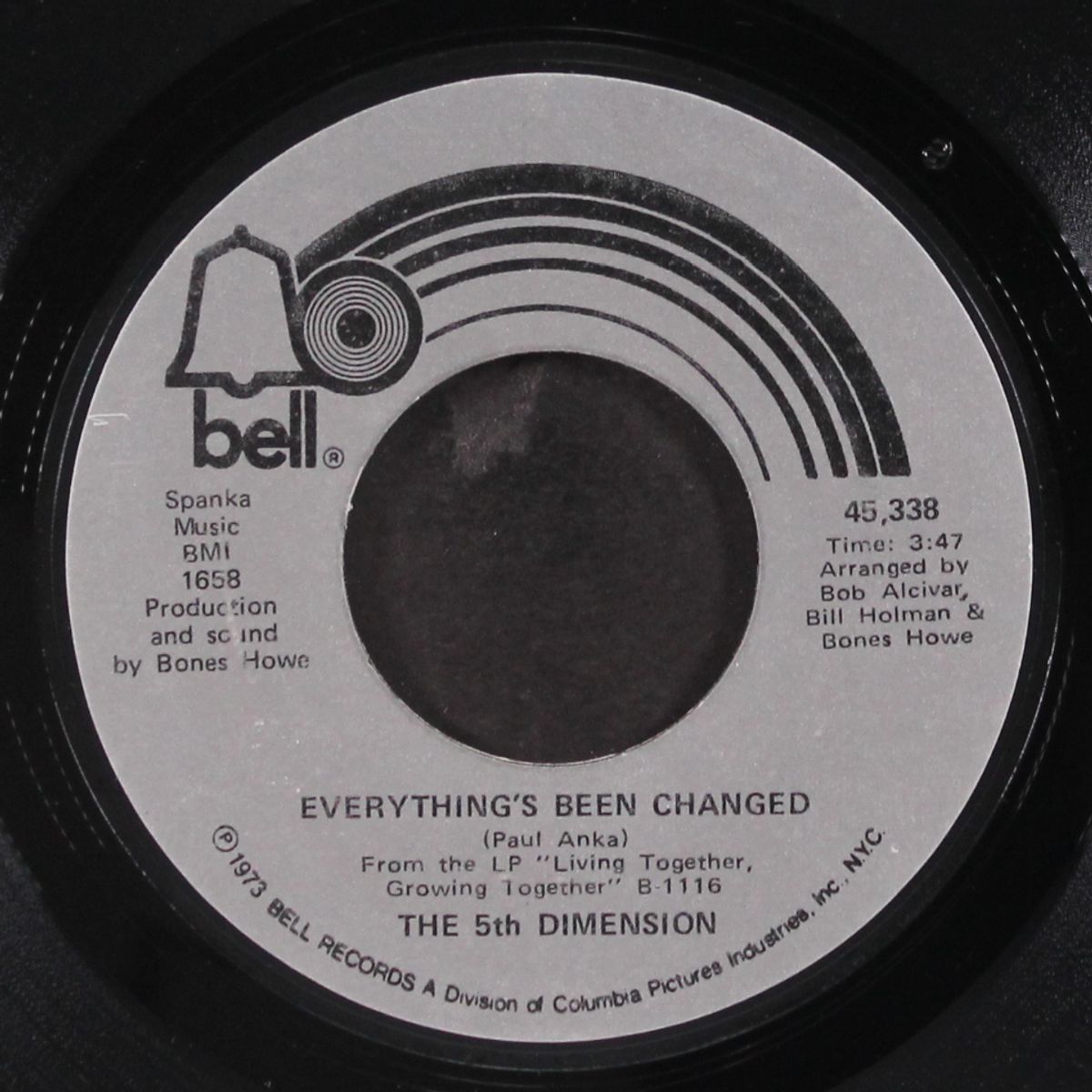 everything's been changed / there never was a day by FIFTH DIMENSION