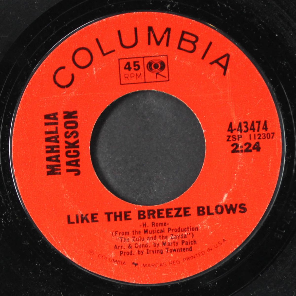 surise sunset / like the breeze blows by MAHALIA JACKSON