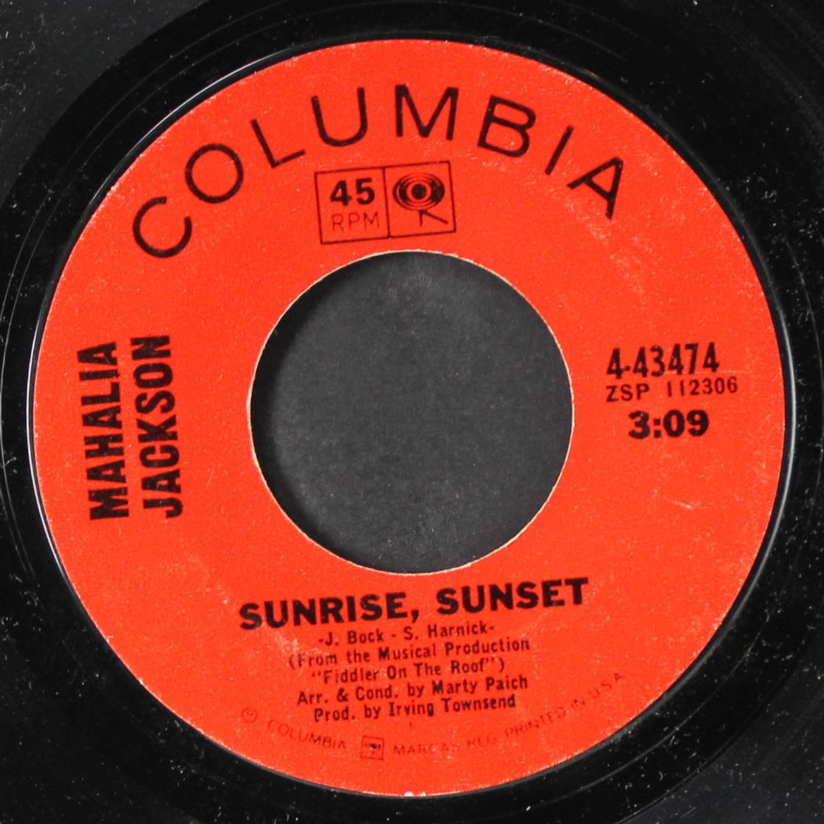 surise sunset / like the breeze blows by MAHALIA JACKSON