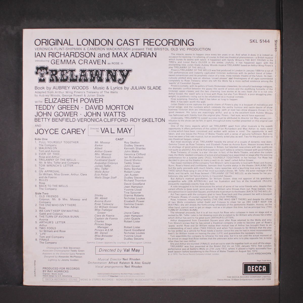 trelawny by ORIGINAL LONDON CAST