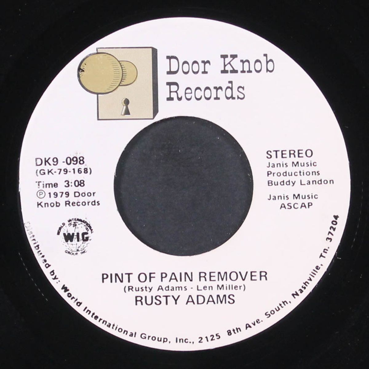 i never heard music / pint of pain remover by RUSTY ADAMS