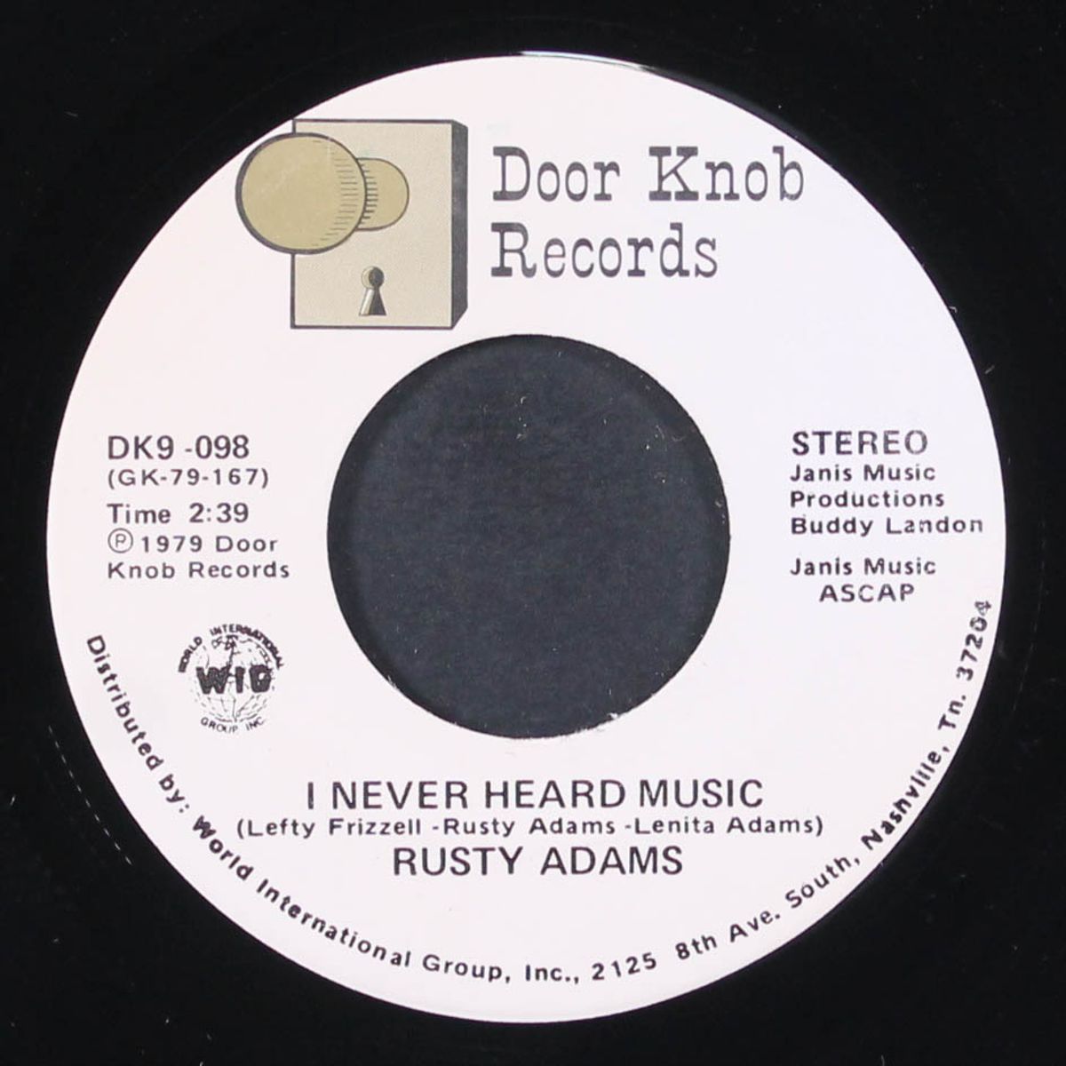 i never heard music / pint of pain remover by RUSTY ADAMS