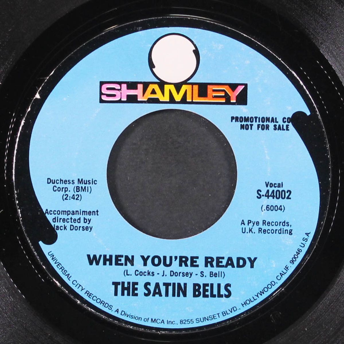 baby you're so right for me / when you're ready by SATIN BELLS