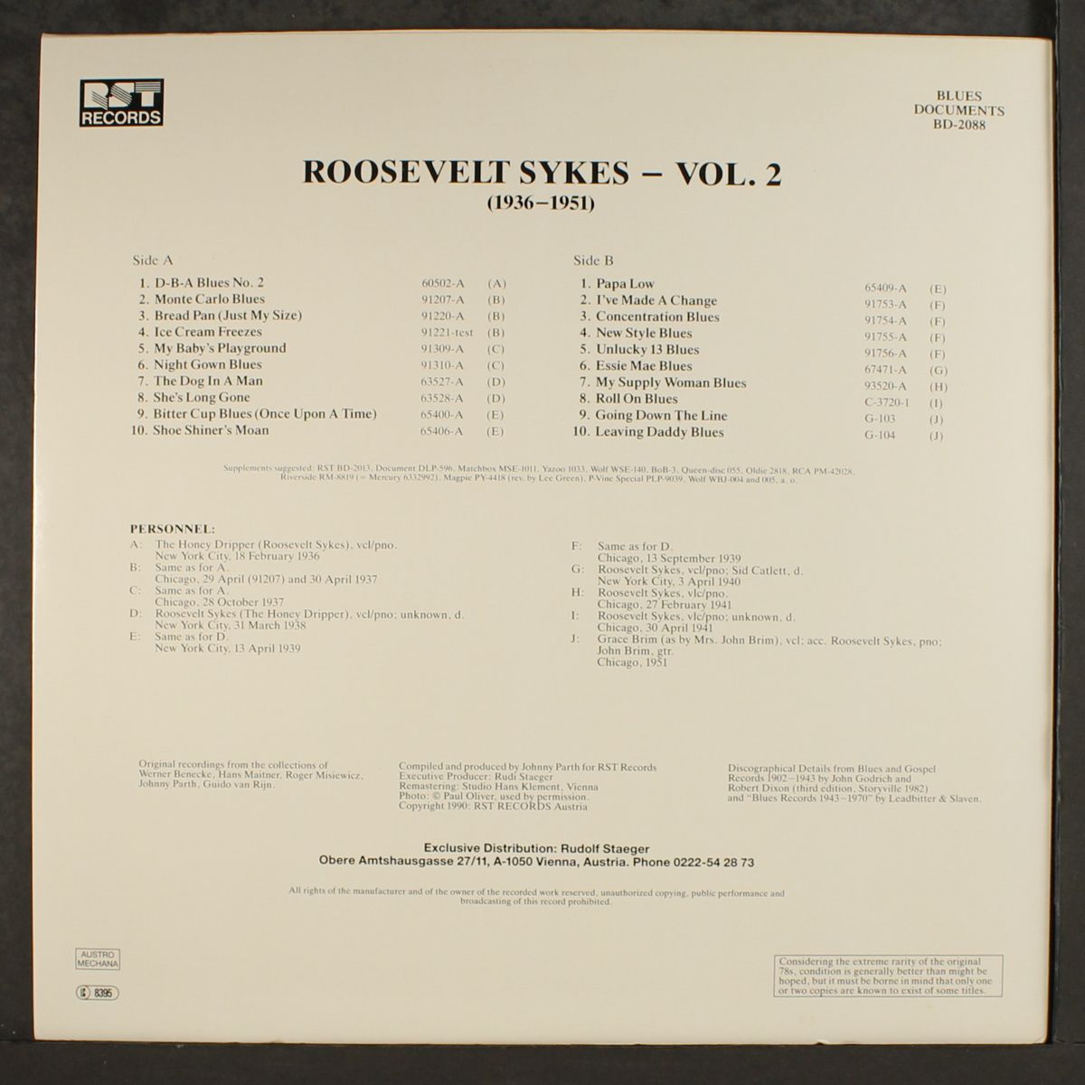 vol. 2, 1936-1951 by ROOSEVELT SYKES