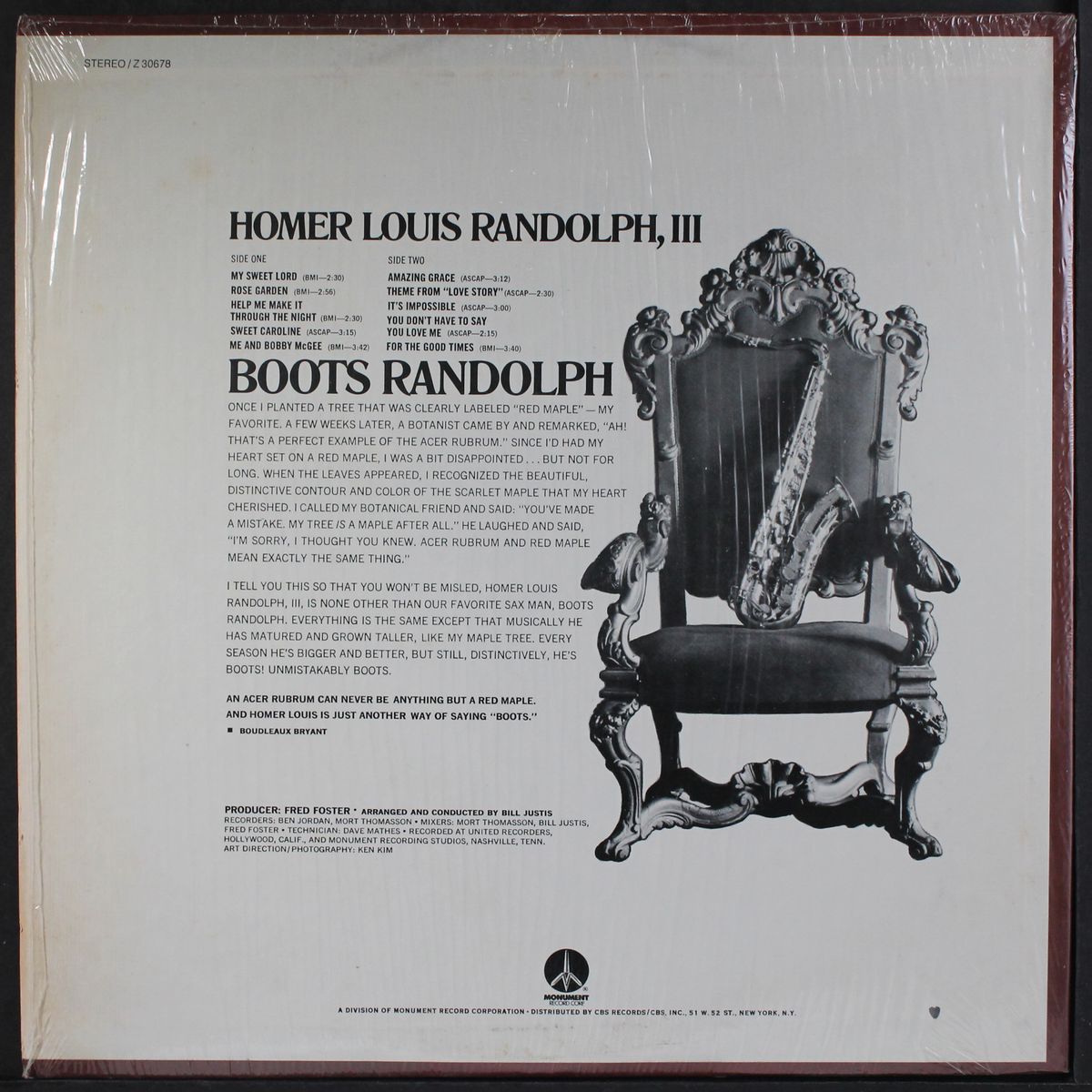 homer louis randolph, iii by BOOTS RANDOLPH
