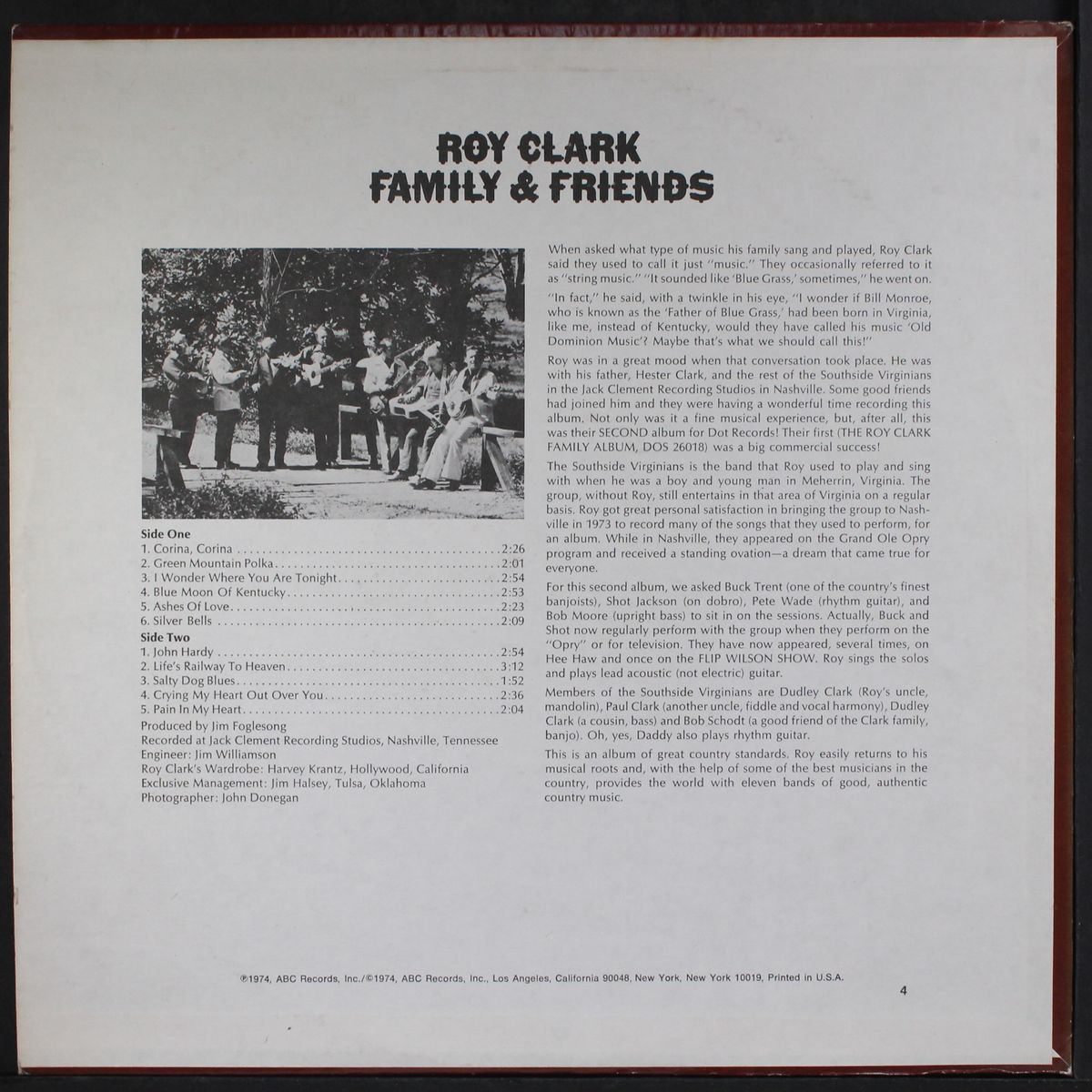 family and friends by ROY CLARK