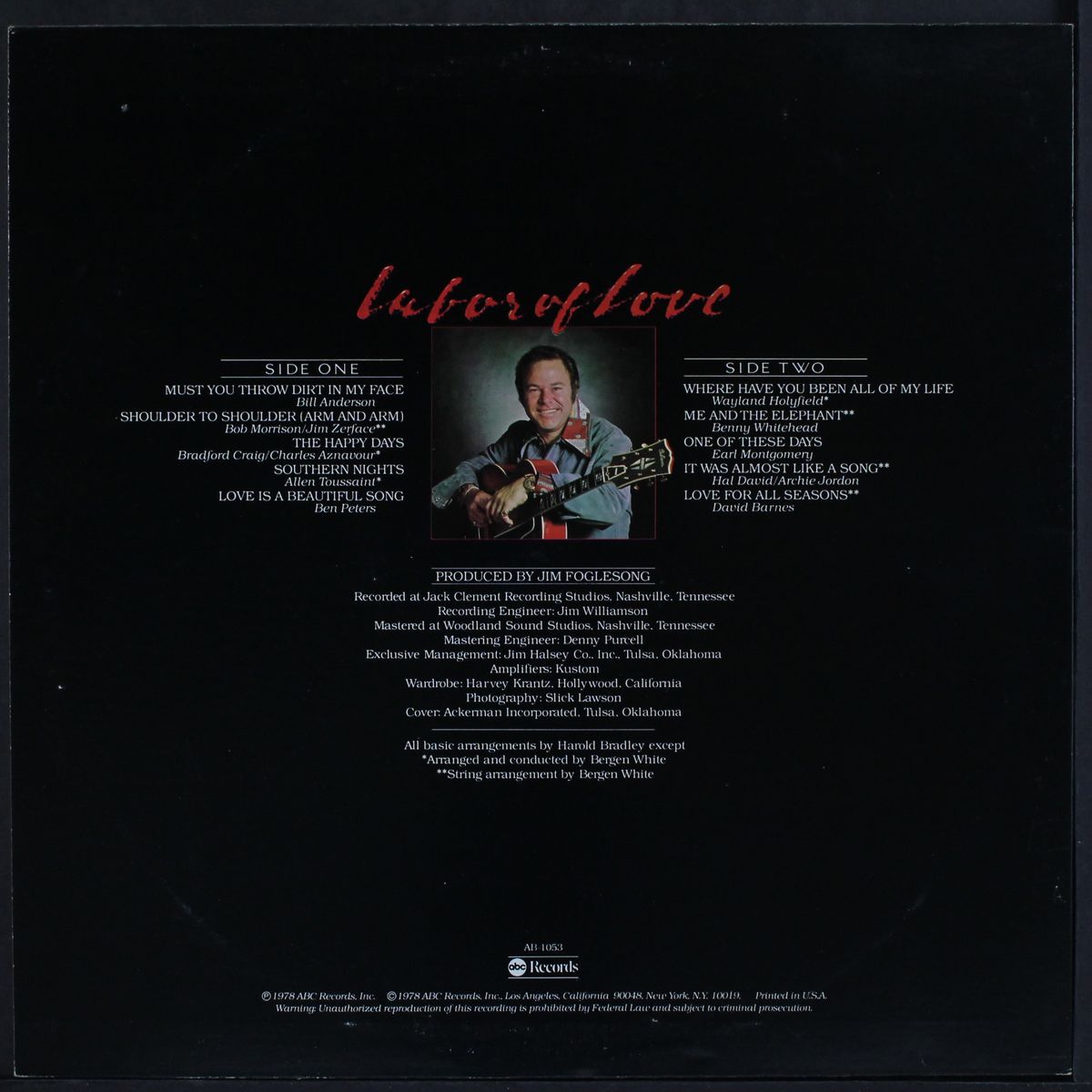 labor of love by ROY CLARK